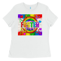 White Foster Love LGBTQ+ Tumbler Ladies Tee - BundleAndBundleShop