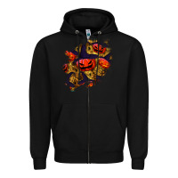 Black halloween pumpkin patch  2 Zipper Hoodie - BundleAndBundleShop