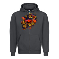 Smoke halloween pumpkin patch  2 Zipper Hoodie - BundleAndBundleShop