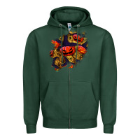 Sports Green halloween pumpkin patch  2 Zipper Hoodie - BundleAndBundleShop