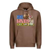 Chestnut he lives easter Premium Hoodie - FaDigitalArtStudio
