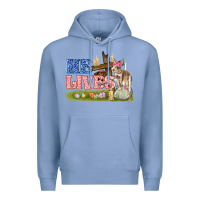Colony Blue he lives easter Premium Hoodie - FaDigitalArtStudio