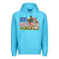 Ocean Blue he lives easter Premium Hoodie - FaDigitalArtStudio