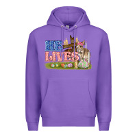 Purple he lives easter Premium Hoodie - FaDigitalArtStudio