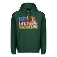Sports Green he lives easter Premium Hoodie - FaDigitalArtStudio