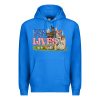 True Royal he lives easter Premium Hoodie - FaDigitalArtStudio