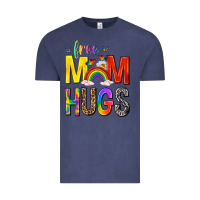 Vintage Denim Free Mom Hugs with Butterflies Vintage Tee - texasbilliewilder