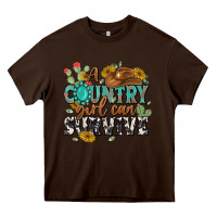 Chocolate Brown a country girl can survive Heavy Core Tee - MaliasSmallBusiness
