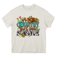 Cream a country girl can survive Heavy Core Tee - MaliasSmallBusiness