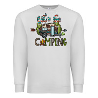 Dove Grey let's go camping Premium Sweatshirt - CowhideDigitalArt