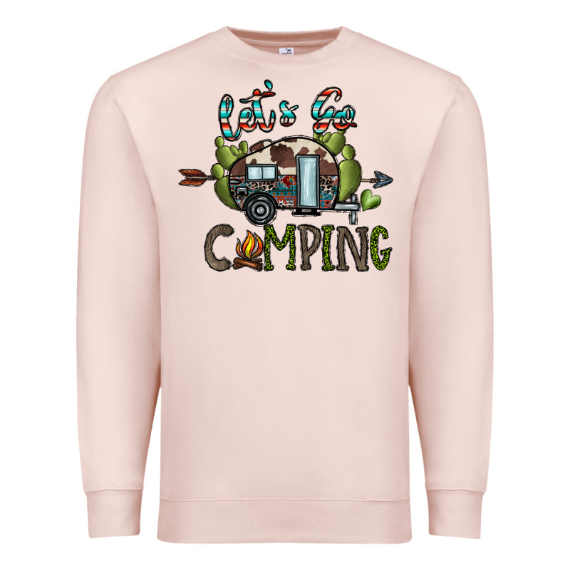 Let's Go Camping Premium Sweatshirt by CowhideDigitalArt | Teevron