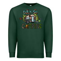 Sports Green let's go camping Premium Sweatshirt - CowhideDigitalArt