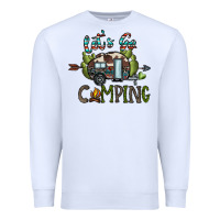White let's go camping Premium Sweatshirt - CowhideDigitalArt