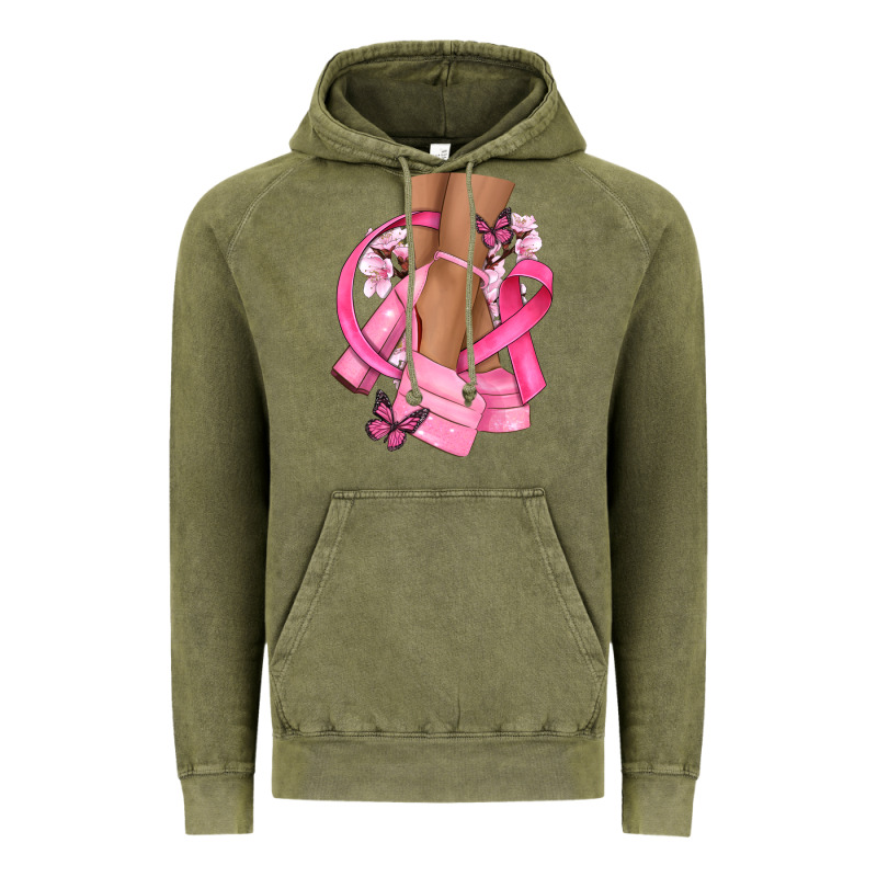 Breast Cancer Diva Vintage Hoodie by NancyCooperArtShop | Teevron