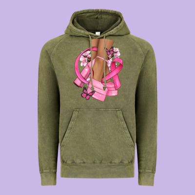 Breast Cancer Diva Vintage Hoodie Designed By Nancycooperartshop