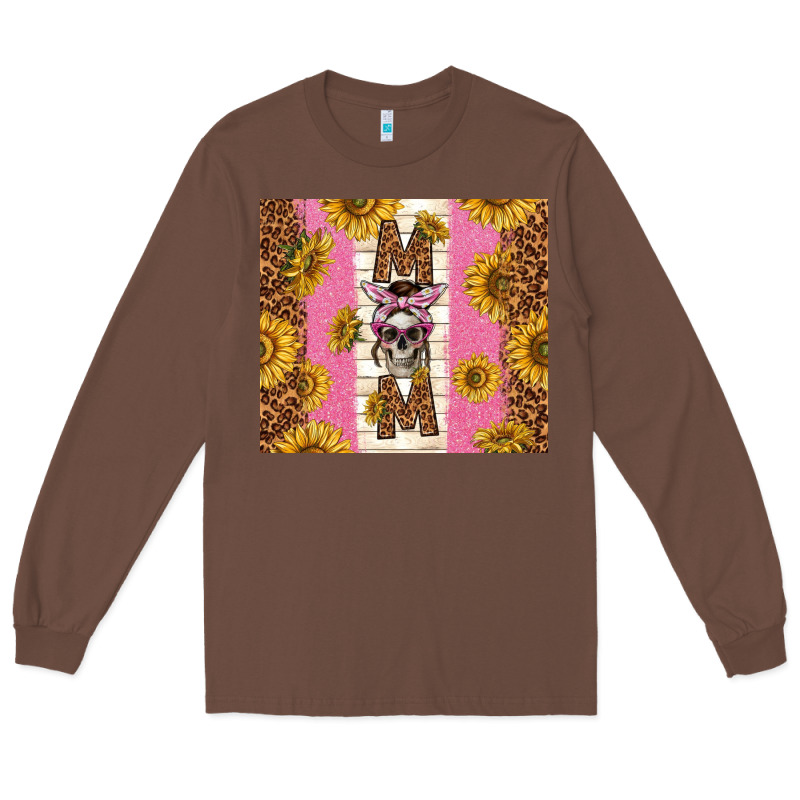 Skull Mom Sunflowers Long Sleeve Tee by TumblerDesignByShophia | Teevron