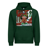 Forest Green Christmas African girl Urban Hoodie - BarkalooDesign