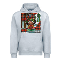Heather Grey Christmas African girl Urban Hoodie - BarkalooDesign