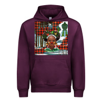 Mauve Wine Christmas African girl Urban Hoodie - BarkalooDesign