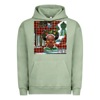 Pigment Oil Green Christmas African girl Urban Hoodie - BarkalooDesign