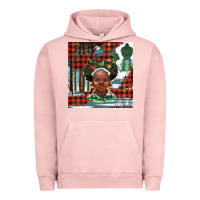 Pigment Salmon Christmas African girl Urban Hoodie - BarkalooDesign