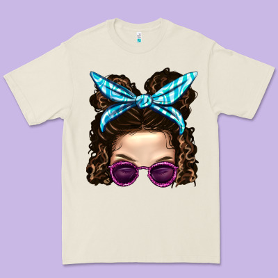 Messy Bun Mom And Pink Leopard Sunglasses Premium Tee Designed By Bundleandbundleshop