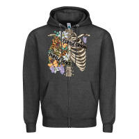 Charcoal Heather inhale peace exhale chaos chest Zipper Hoodie - FaDigitalArtStudio
