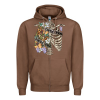 Chestnut inhale peace exhale chaos chest Zipper Hoodie - FaDigitalArtStudio