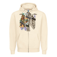 Sandshell inhale peace exhale chaos chest Zipper Hoodie - FaDigitalArtStudio