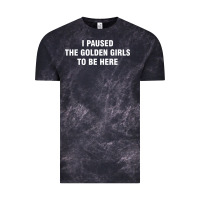 Cloud Black i paused the golden girls to be here Vintage Tee - DesigneFamous