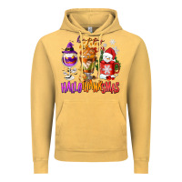 Vintage Mustard Happy Hallothanksmas wine glass and coffee Vintage Hoodie - NancyCooperArtShop
