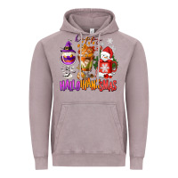 Vintage Zinc Happy Hallothanksmas wine glass and coffee Vintage Hoodie - NancyCooperArtShop