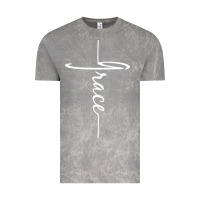 Cloud Rock grace   christian faith cross script baptism gift Vintage Tee - DesigneFamous