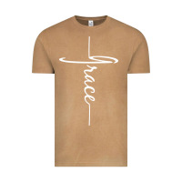 Vintage Camel grace   christian faith cross script baptism gift Vintage Tee - DesigneFamous