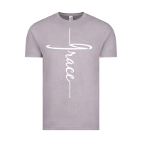 Vintage Zinc grace   christian faith cross script baptism gift Vintage Tee - DesigneFamous