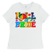 White Fall Of Pride Ladies Tee - BundleAndBundleShop