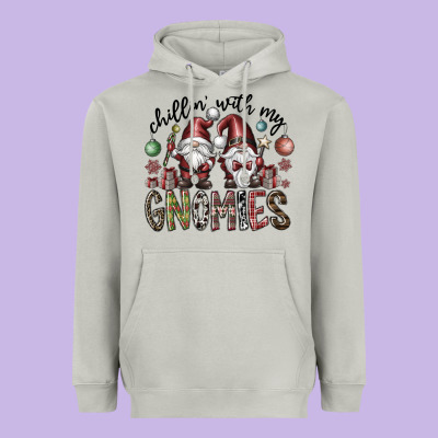 Chillin With My Gnomies Heavyweight Hoodie Designed By Cowhidedigitalart