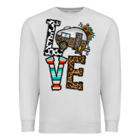 Dove Grey love caravan Premium Sweatshirt - CowhideDigitalArt