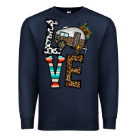 Navy love caravan Premium Sweatshirt - CowhideDigitalArt