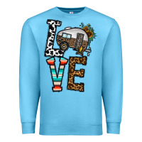 Ocean Blue love caravan Premium Sweatshirt - CowhideDigitalArt