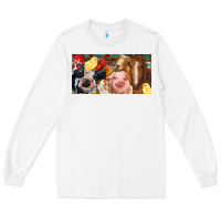 White Farm animals with aztec Long Sleeve Tee - RanaPortraitStore