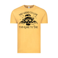 Vintage Mustard hunter s thompson  fear and loathing in las vegas rare to die Vintage Tee - DesigneFamous