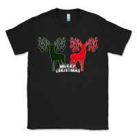 Black Merry Christmas Reindeer Classic Tee - Bettercallsaul