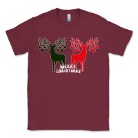 Burgundy Merry Christmas Reindeer Classic Tee - Bettercallsaul