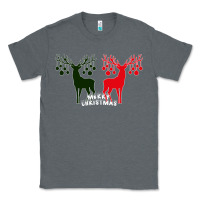 Charcoal Heather Merry Christmas Reindeer Classic Tee - Bettercallsaul