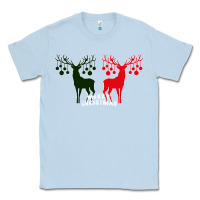 Dusty Blue Merry Christmas Reindeer Classic Tee - Bettercallsaul