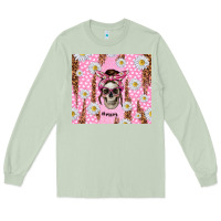 Matcha skull mom pink glitter with daisy Long Sleeve Tee - TumblerDesignByShophia