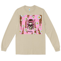Mushroom skull mom pink glitter with daisy Long Sleeve Tee - TumblerDesignByShophia