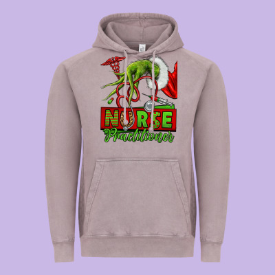 Christmas Character Nurse Vintage Hoodie Designed By Nancycooperartshop