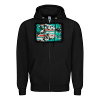 Black western serape cowhide turquoise glitter Zipper Hoodie - FaDigitalArtStudio